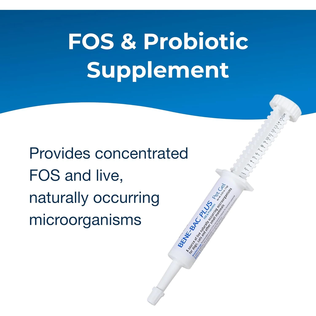 Bene-Bac Plus Pet Gel FOS & Probiotic – Dogs, Cats & Small Mammals