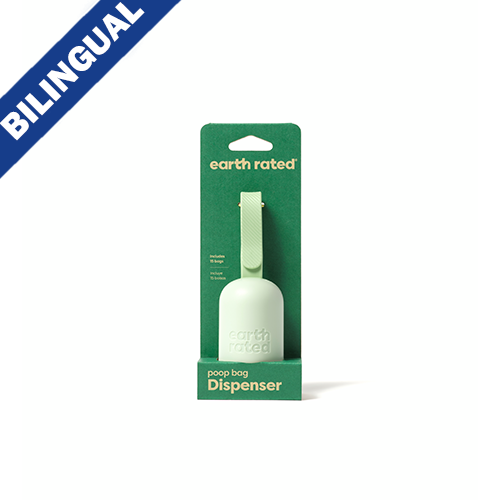 Earth Rated® Leash Poop Bag Dispenser 2.0 with 15 Unscented Bags