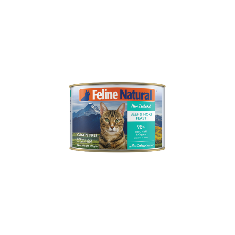 Feline Natural - Beef & Hoki Feast Canned Cat Food 6oz