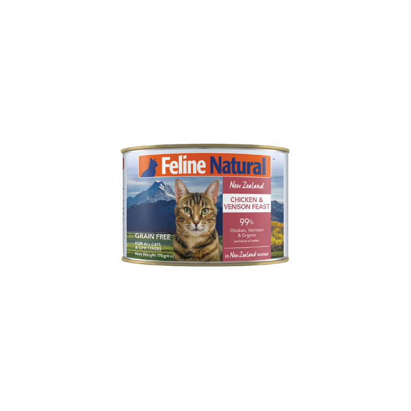 Feline Natural - Chicken & Venison Feast Canned Cat Food 6oz
