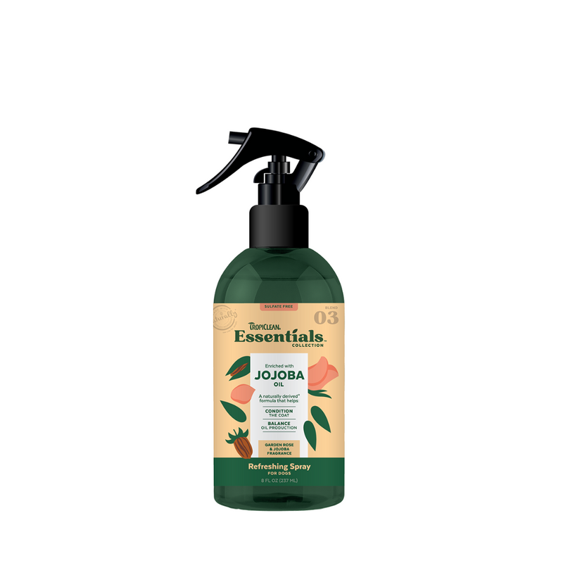 TropiClean - Essentials Jojoba Oil & Garden Rose Deodorizing Spray