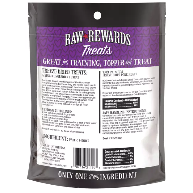 Northwest Naturals Freeze-dried Treats 85g - Pork Heart