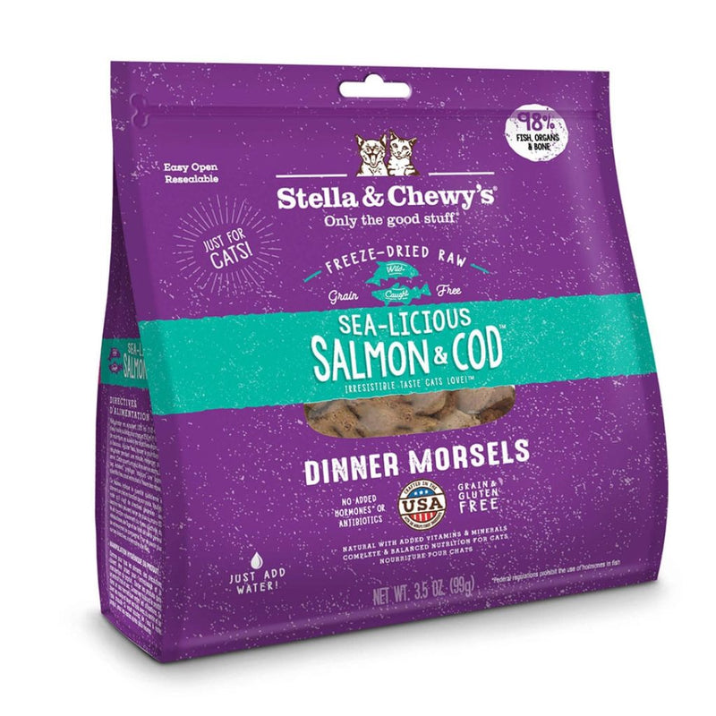 S&C - Sea-Licious Salmon & Cod Freeze-Dried Raw Dinner Morsels Cat Food