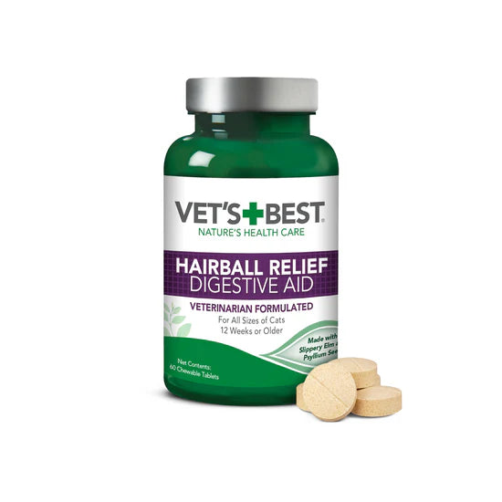 Vets Best Hairball Relief Digestive Aid 60pk