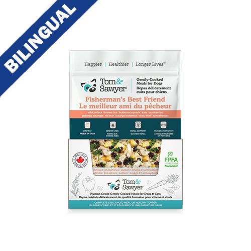 Tom&Sawyer Fisherman's Best Friend Gently-cooked Frozen Meals for Dogs