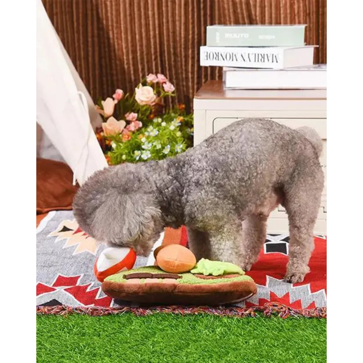 HugSmart Fuzzy Friendz Puppy Garden - Jouet reniflant pour le jardin