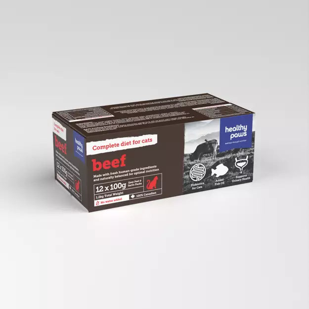 Healthy Paws Complete Cat Dinner Beef-100g
