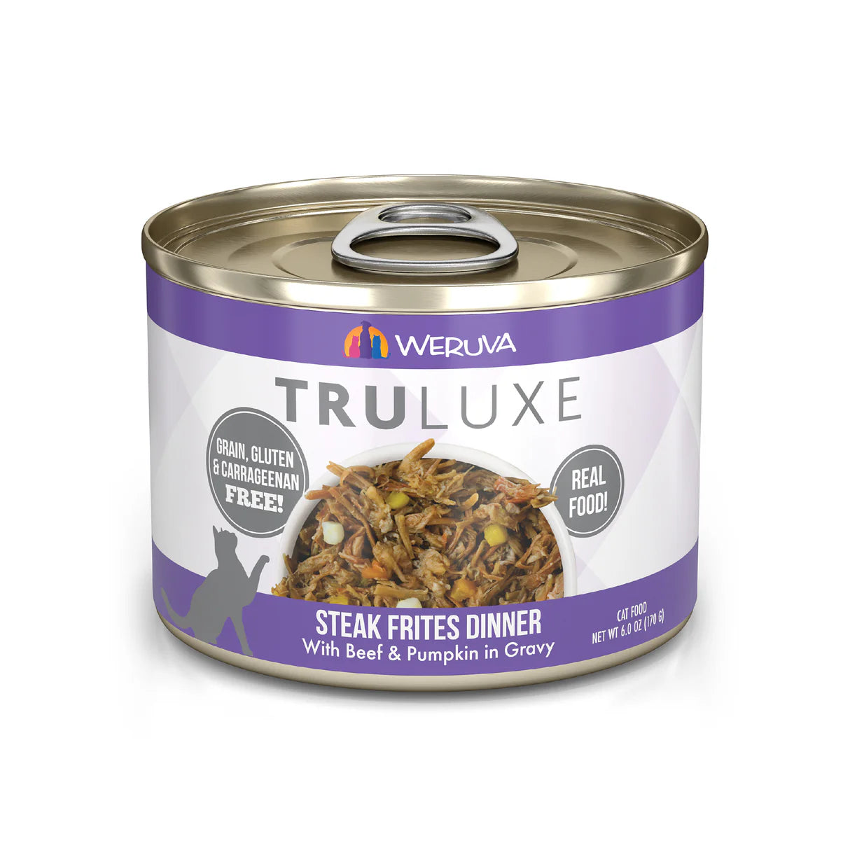 Weruva Truluxe Vital Essentials Steak Frites with Beef & Pumpkin in Gravy