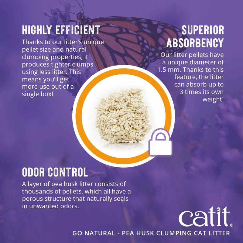 Catit Go Natural! - Pea Husk Clumping Cat Litter - 14 L box