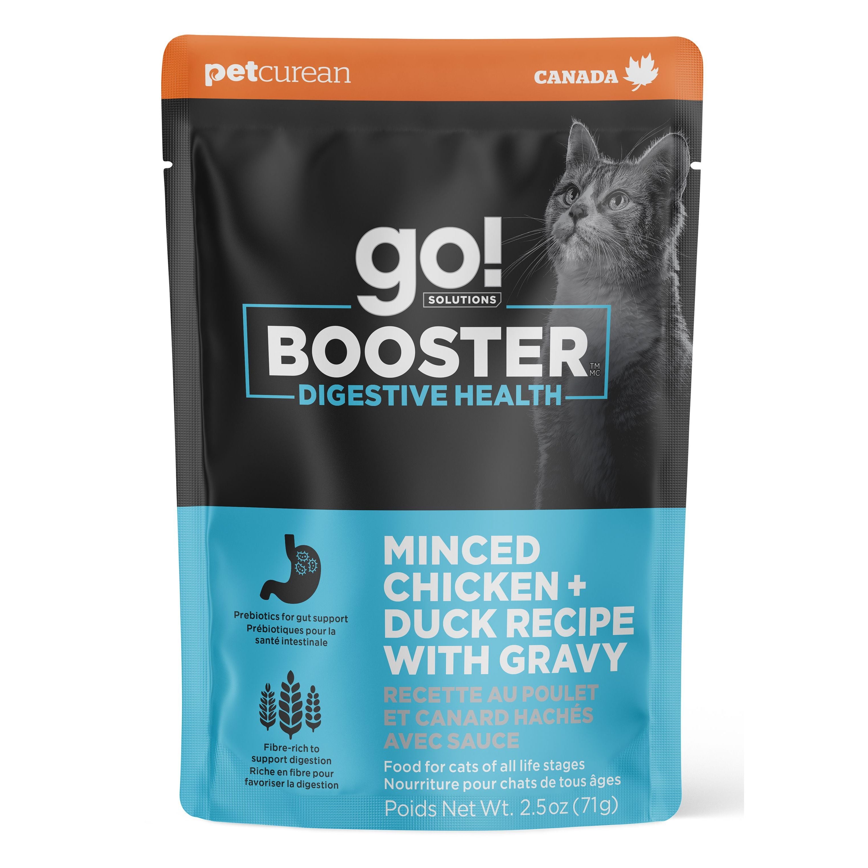 Go Booster Digestive Health Poulet haché + Canard avec sauce Booster