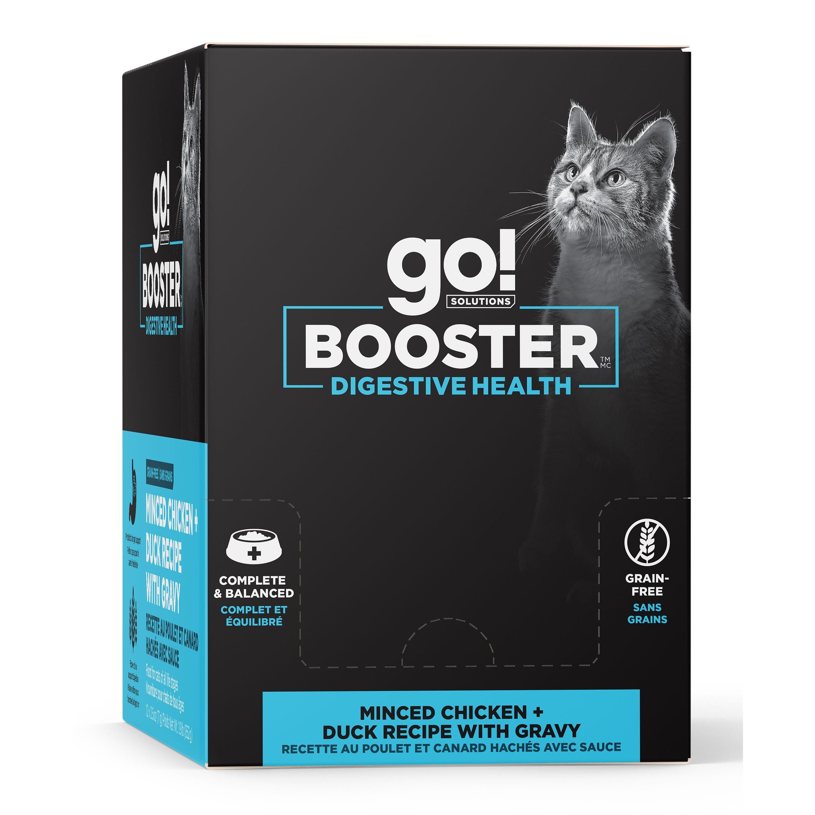 Go Booster Digestive Health Poulet haché + Canard avec sauce Booster