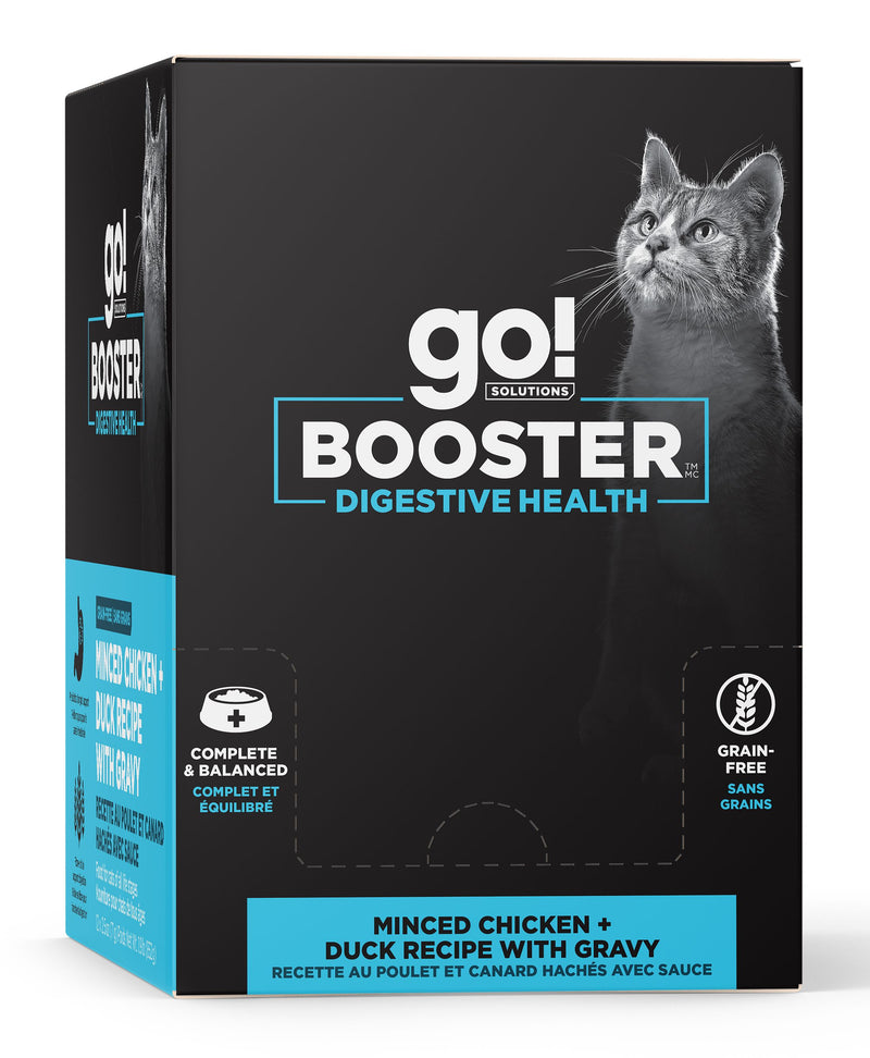 Go Booster Digestive Health Minced Chicken And Duck With Gravy Cat 2.5oz