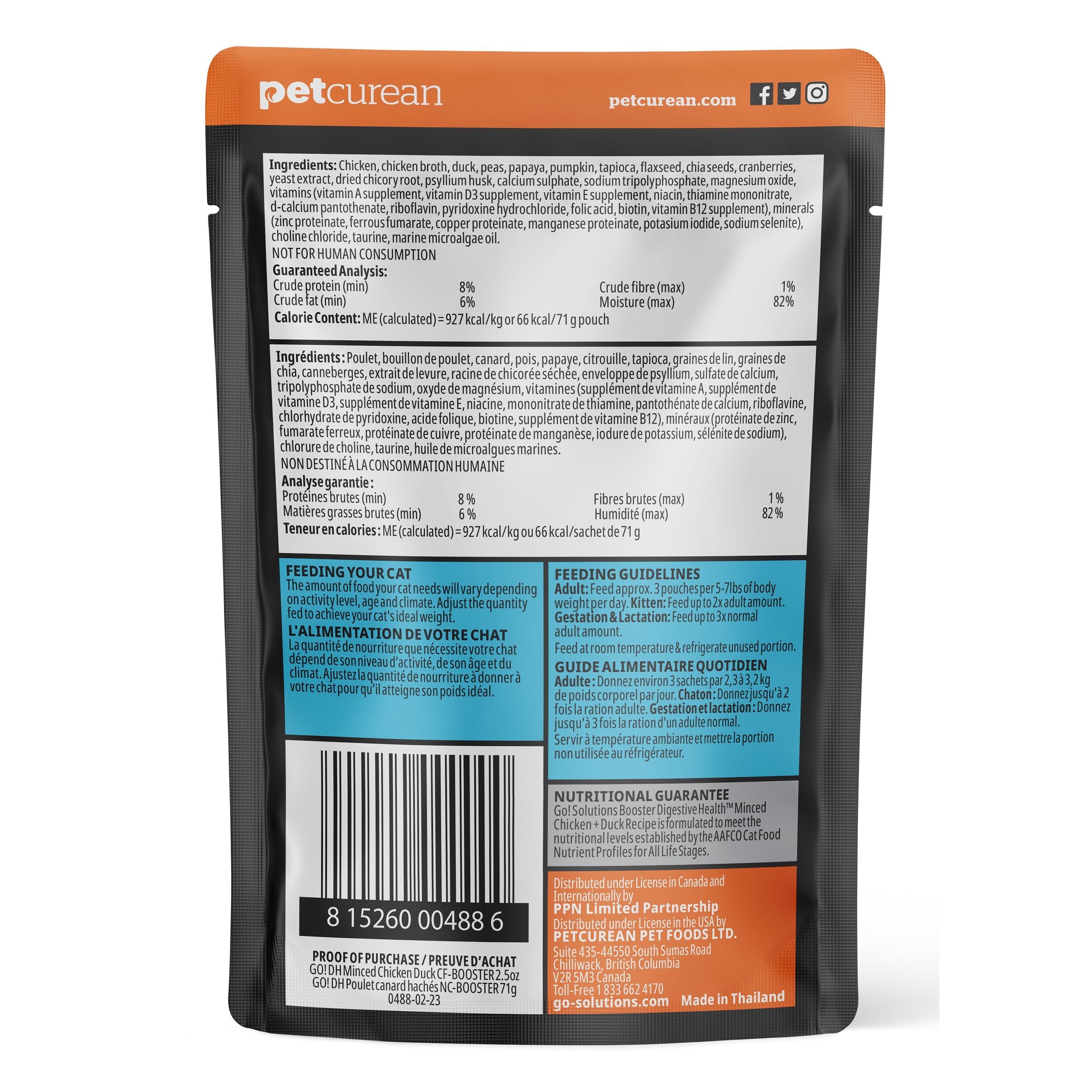 Go Booster Digestive Health Poulet haché + Canard avec sauce Booster