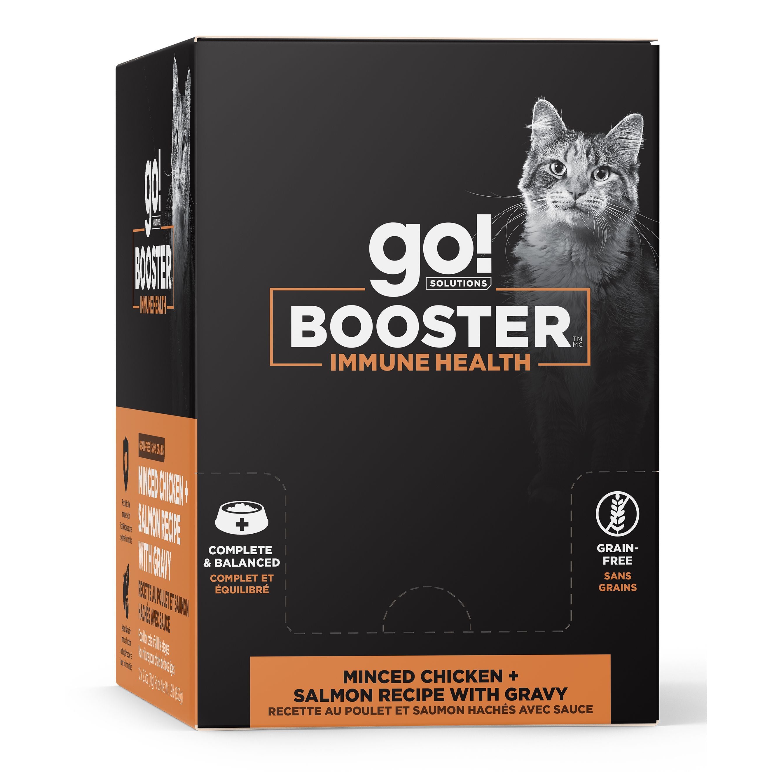 Go Booster Immune Health Minced Chicken + Salmon With Gravy Booster