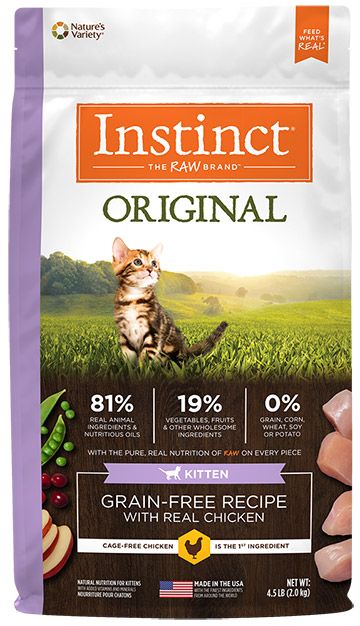 Instinct Original Grain Free With Real Chicken Kitten Cat 4.5lb