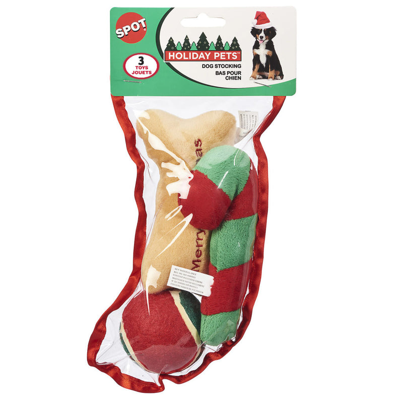 SPOT - Holiday Trio Plush 9" Assorted Dog Toy