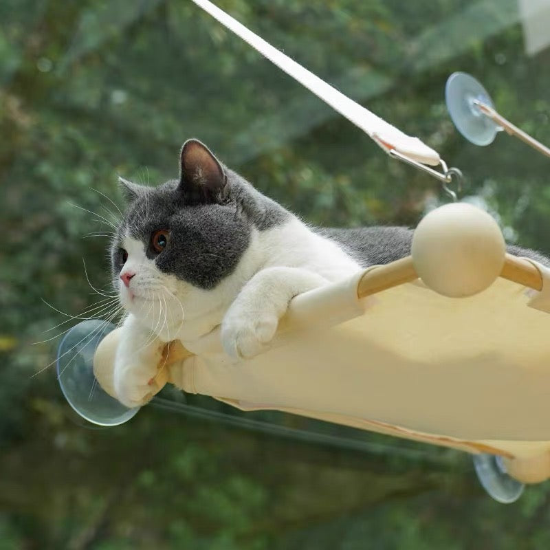 Zeze  - White - Wood cat hammock