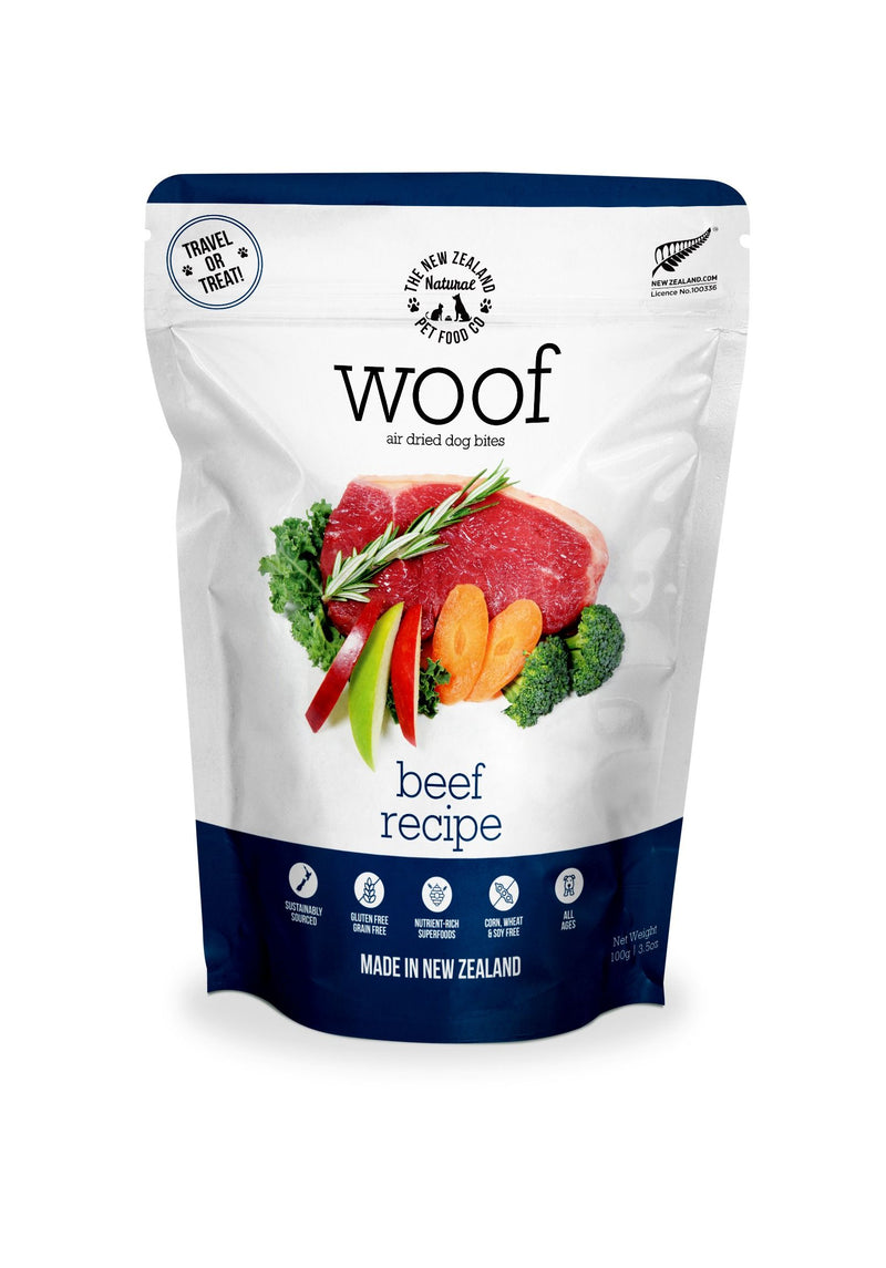 The New Zealand Natural-Air dried dog bites-beef-100g