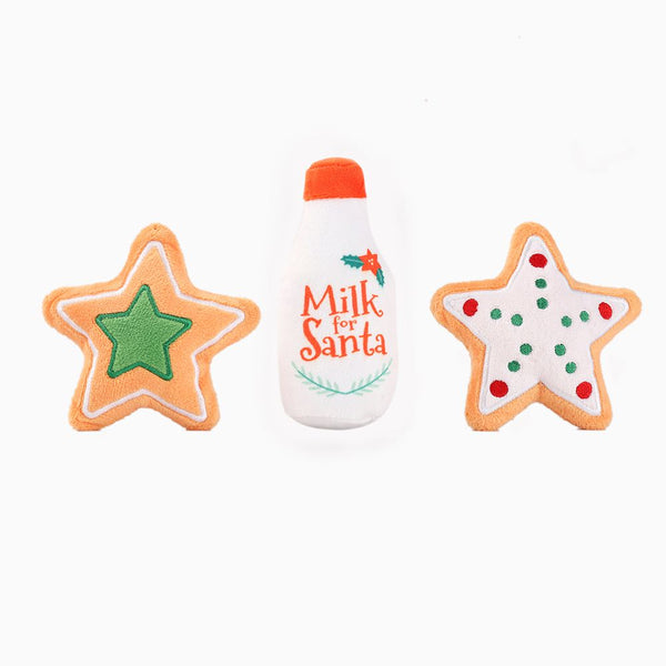 Hugsmart Fuzzy Friends Happy Woofmas - Milk & Cookies 3pk