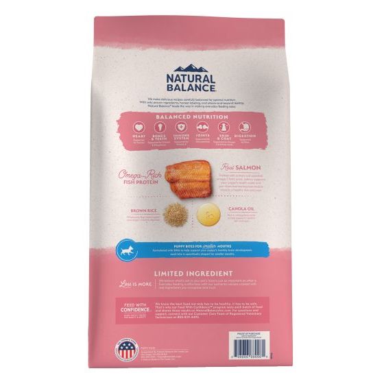 Natural Balance Salmon & Brown Rice Puppy Recipe Dog Dry Food