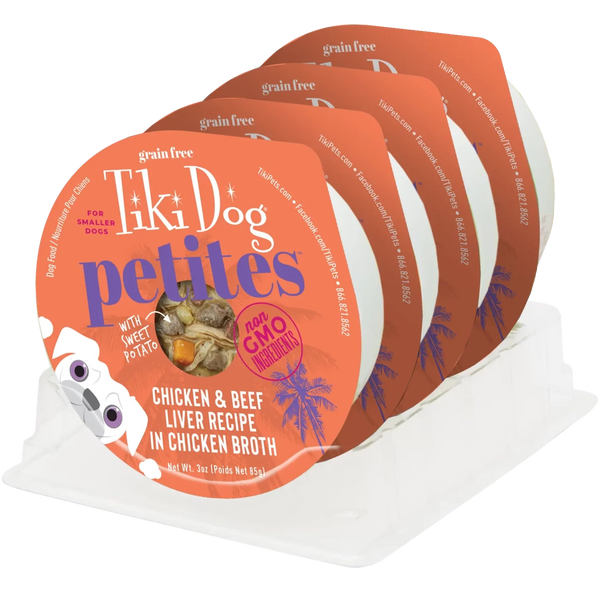 Tiki Dog - Aloha Petites - Chicken & Beef Liver Wet Dog Food 3oz