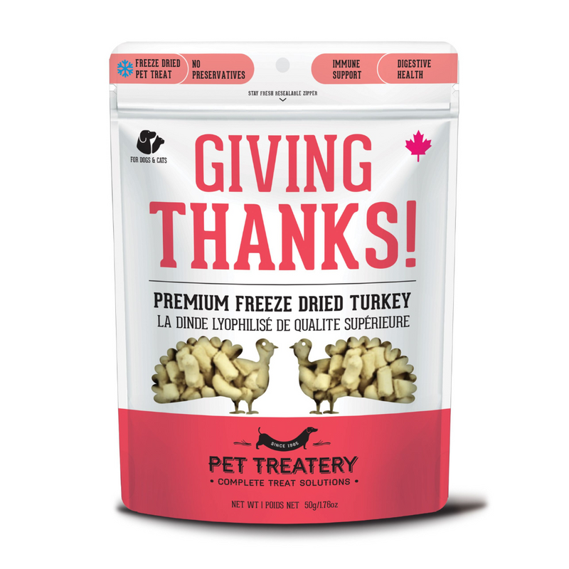 Granville Giving Thanks! Premium Freeze Dried Turkey Treats for Cats and Dog 50g