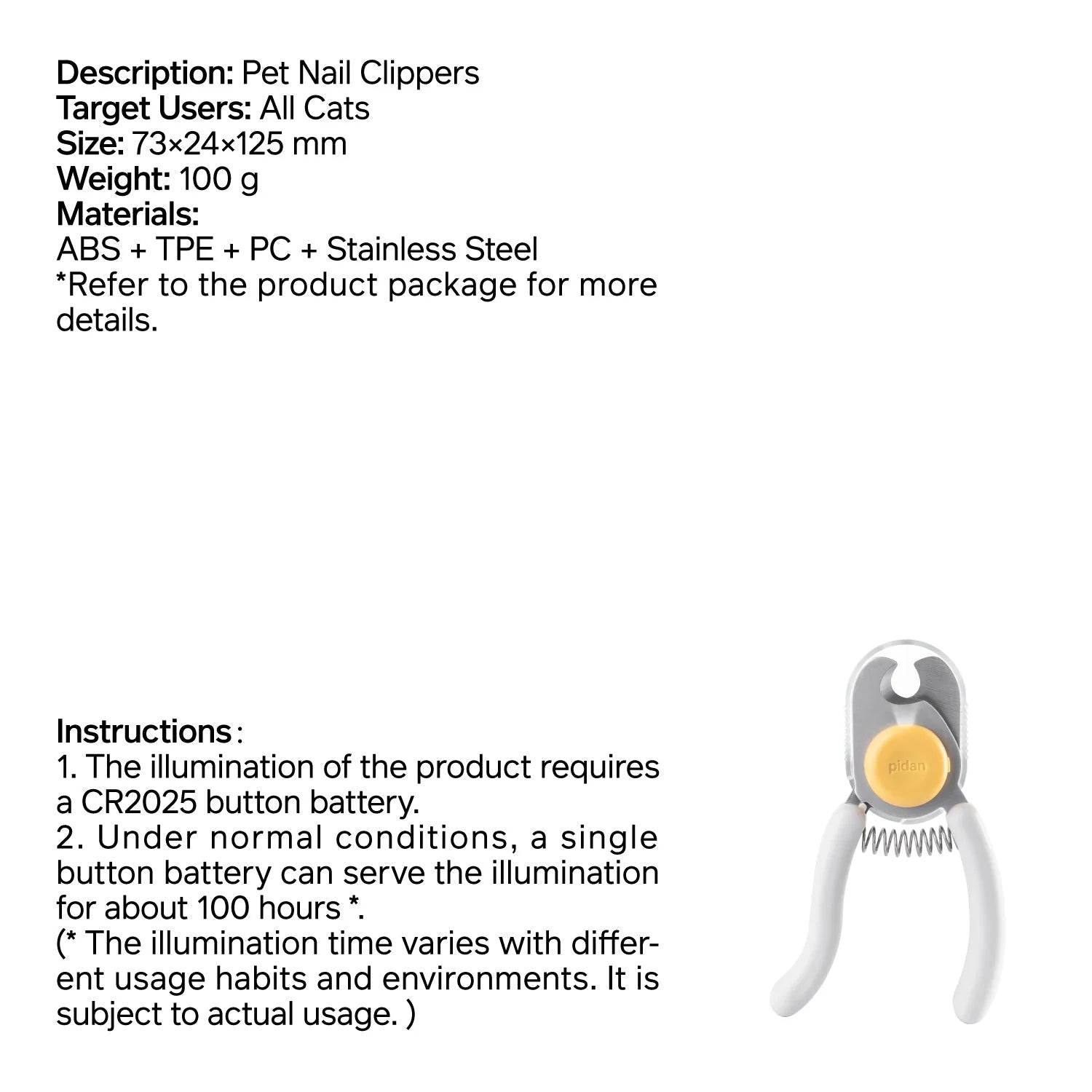 Pidan Pet Nail Clipper