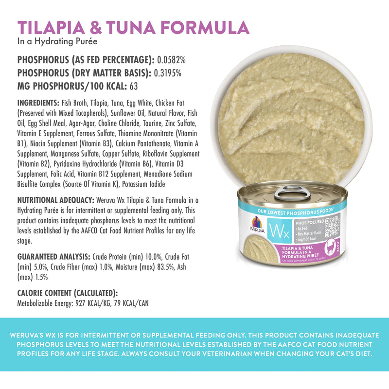 Weruva - Wx Phos Focused Tilapia & Tuna Formula