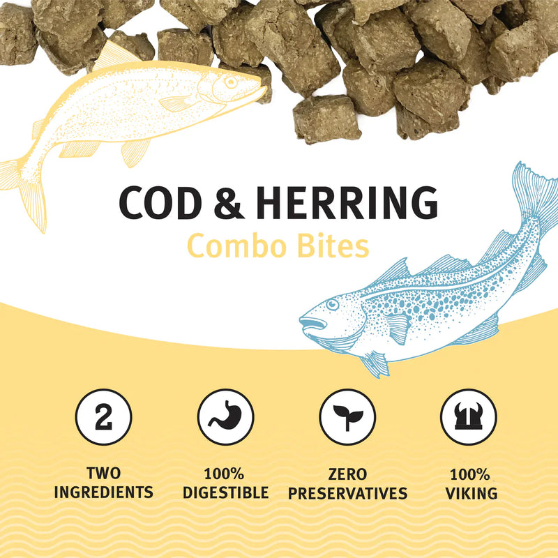 Icelandic+ - Cod & Herring Combo Bites Fish Dog Treat 100g