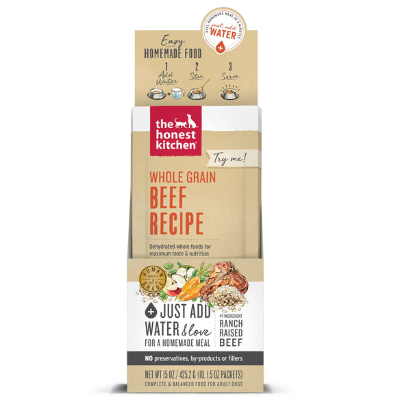 The Honest Kitchen - Whole Grain Beef Recipe Dehydrated Dog Food 1.5oz