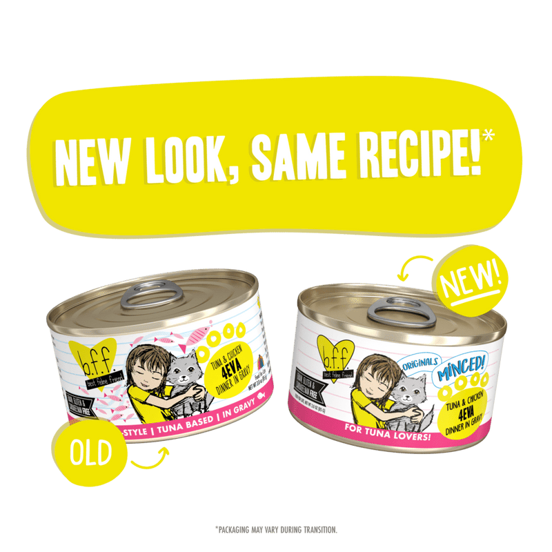 B.F.F. - Tuna & Chicken 4Eva Tuna & Chicken Dinner in Gravy (3.0 oz Can)