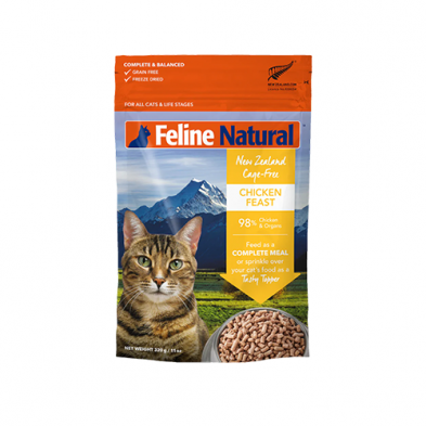 FELINE NATURAL - CHICKEN FEAST FREEZE DRIED CAT FOOD 320GM