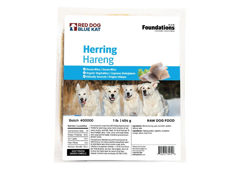 RDBK - Foundations Raw Herring Recipe Frozen Dog Food