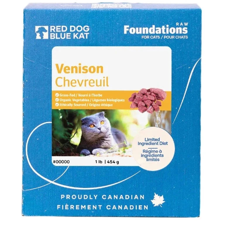 RDBK - Foundations Raw Venison Recipe Raw Cat Food by RED DOG BLUE KAT