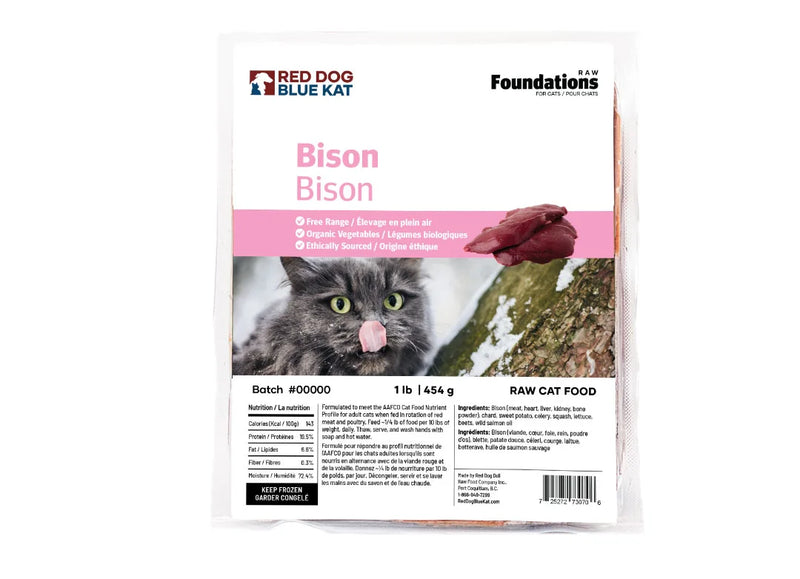 RDBK - Foundations Raw Bison Raw Cat Food