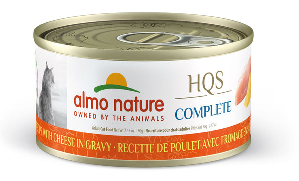 Almo Nature HQS Complete Cat Food - Chicken Recipe With Cheese In Gravy Cat Can