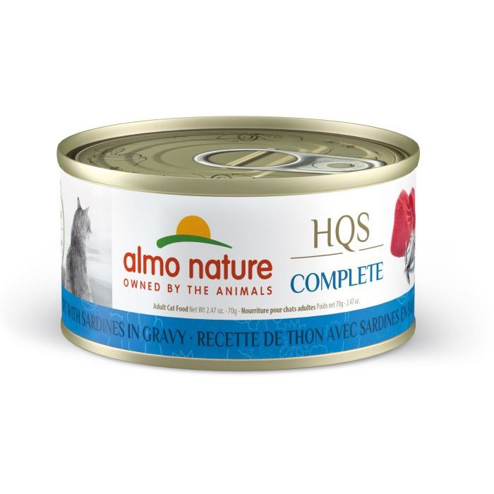 Almo Nature HQS Complete Cat Food - Tuna Recipe With Sardines In Gravy Cat Can