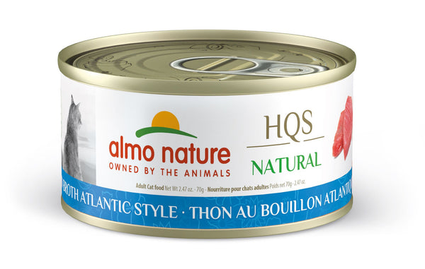 Almo Nature HQS Natural Cat Food - Atlantic Tuna In Broth Cat Can