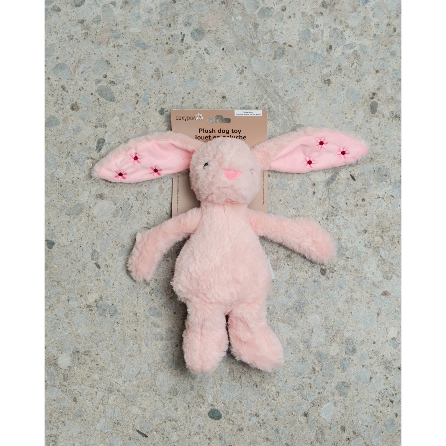 Dexypaws Plush Dog Toy  - Blush Bunny