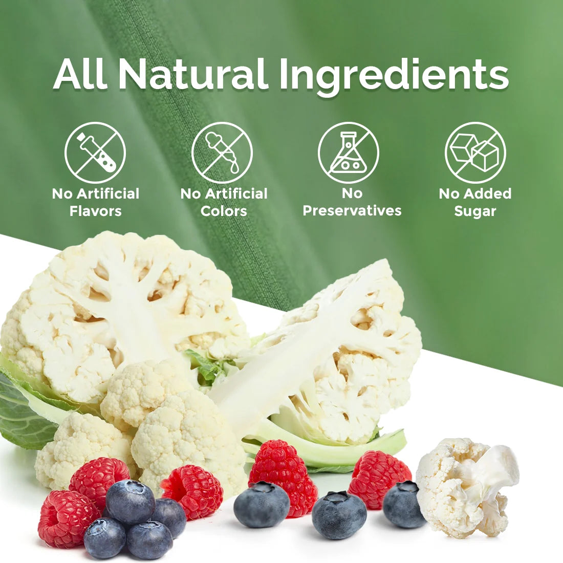 Loopy Paws Harvest Crunchy Cauliflower Mixed 30g, Freezed Dired Treats for Dogs & Cats