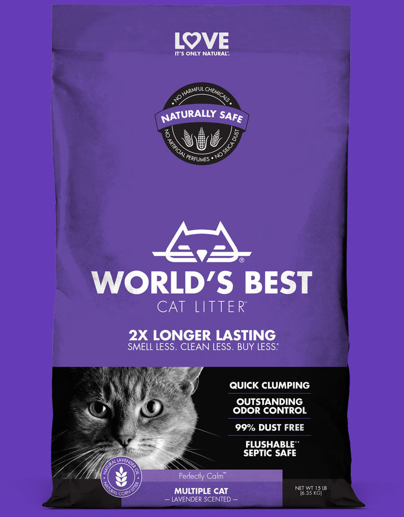 World's Best Cat - Litter Lavender Scented Multi-Cat Litter 14LB