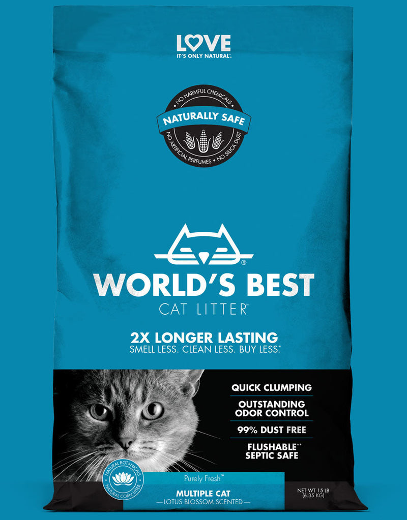 World's Best Cat Litter Lotus Blossom Scented Multi-Cat Litter 14LB