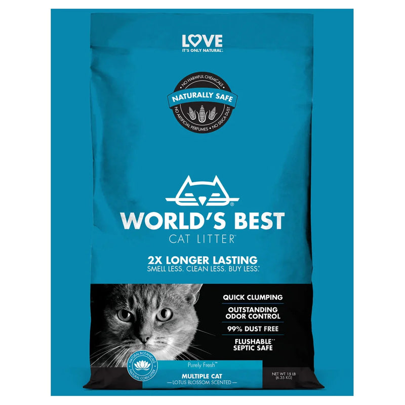 World's Best Cat Litter Lotus Blossom Scented Multi-Cat Litter 14LB