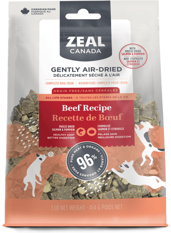 Zeal - Gently Air-Dried Beef with Freeze-Dried Salmon & Pumpkin for Dogs