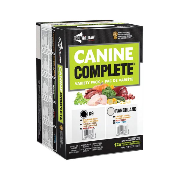Iron Will - Raw Canine Complete™ K9 Variety Pack - 12 LB