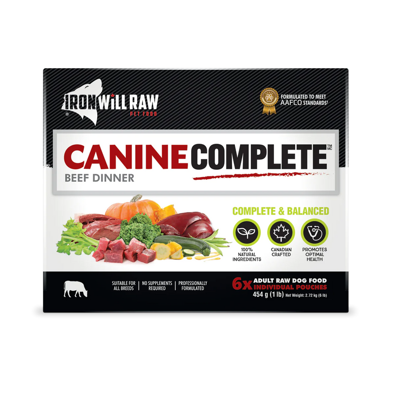 Iron Will - Raw Canine Complete Beef Dinner for Dogs 6lb