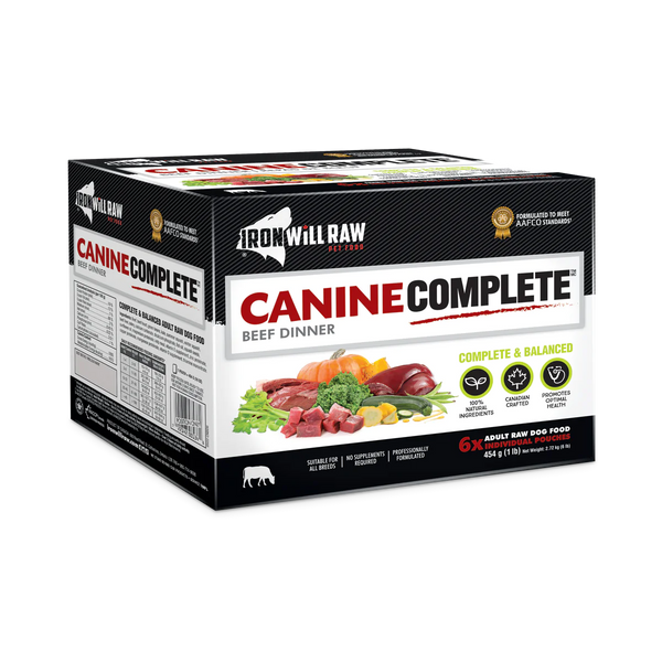 Iron Will - Raw Canine Complete Beef Dinner for Dogs 6lb