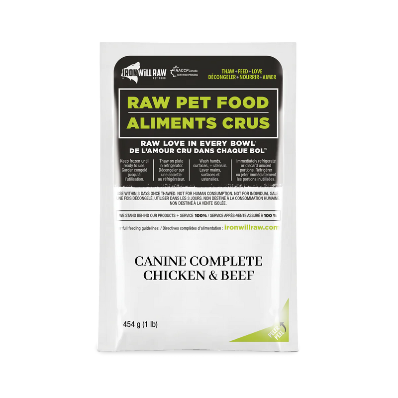 Iron Will - Raw Canine Complete Chicken & Beef Dinner for Dogs 6lb