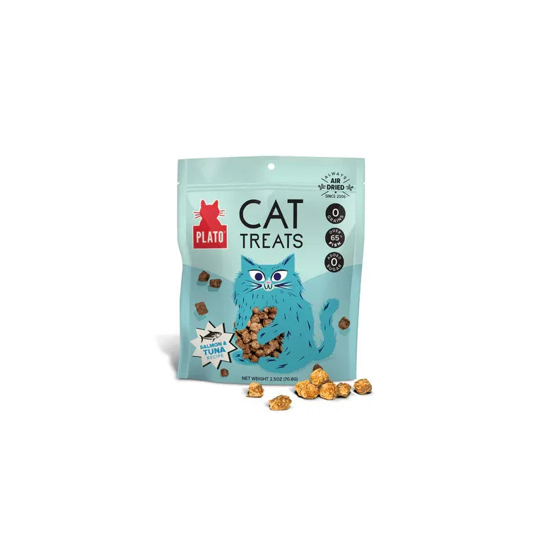 Plato Pet Treats Air-Dried Tuna & Salmon Cat Treats 70g