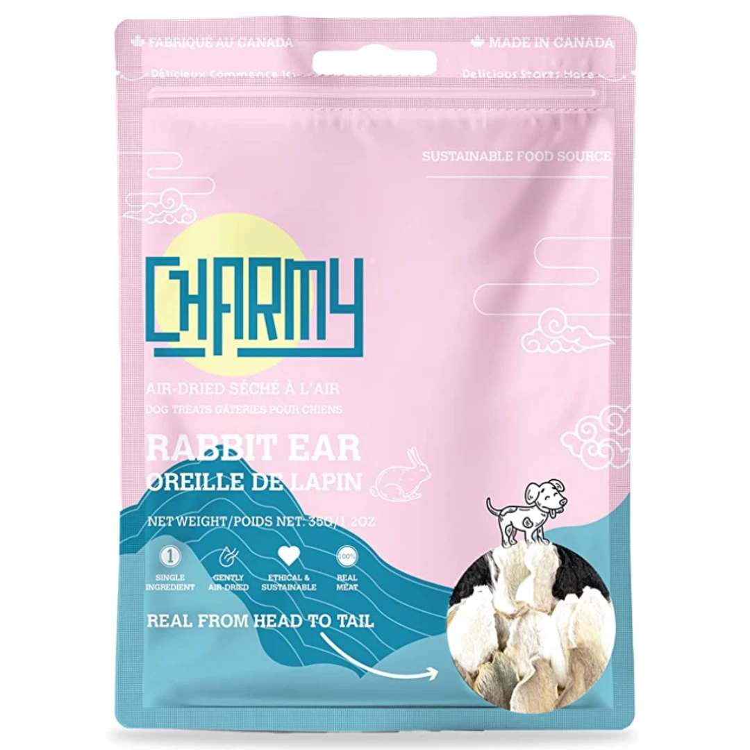 Charmy - Air dried rabbit ear - 35g | pet products online canada ...